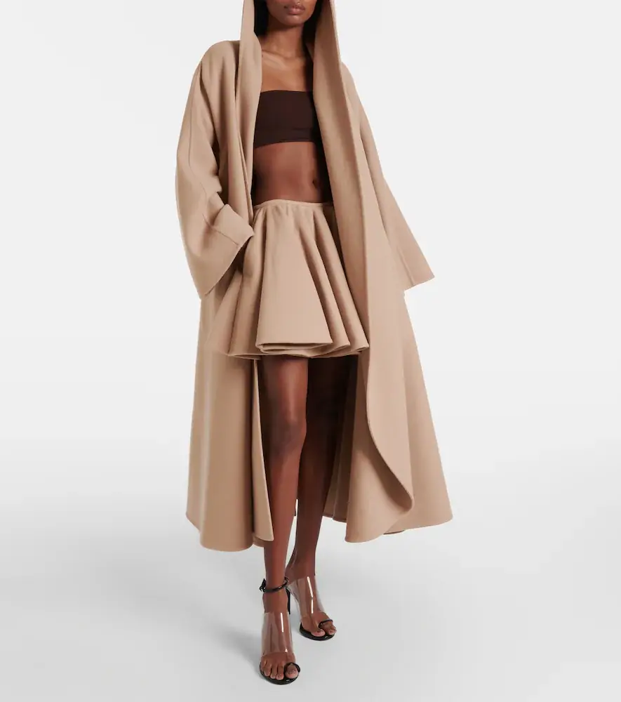 ALAÏA ALAÏA Wool and cashmere miniskirt | Thumbnail 2