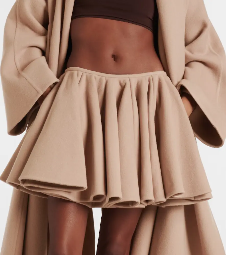 ALAÏA ALAÏA Wool and cashmere miniskirt | Thumbnail 4