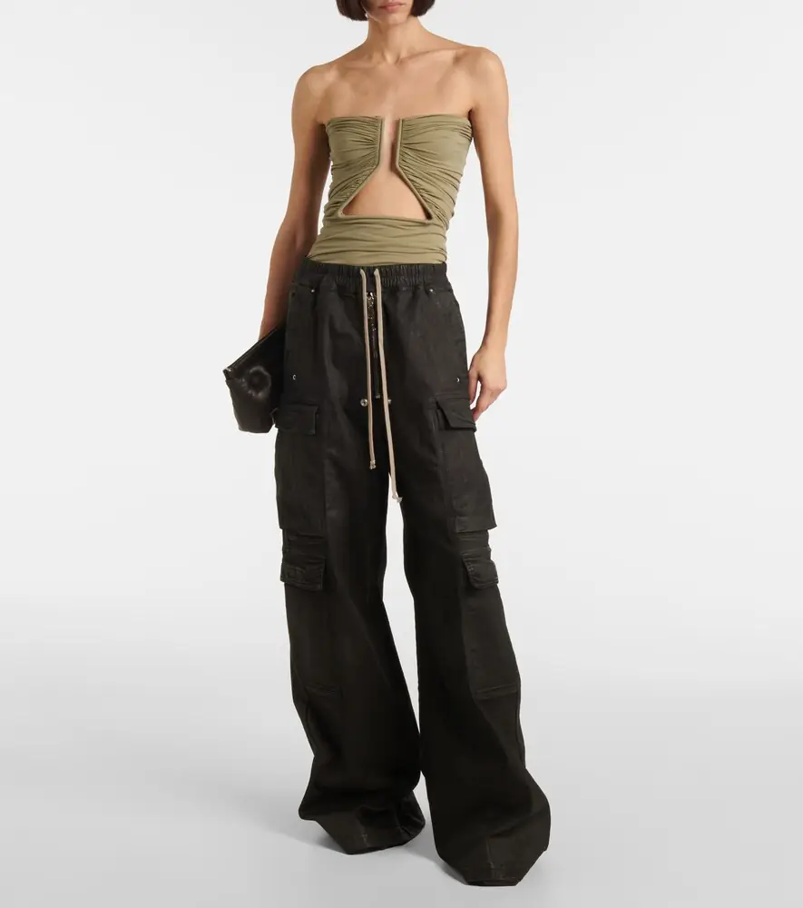 Rick Owens Hollywood gathered jersey top | Thumbnail 2 Rick Owens Hollywood gathered jersey top | Thumbnail 2