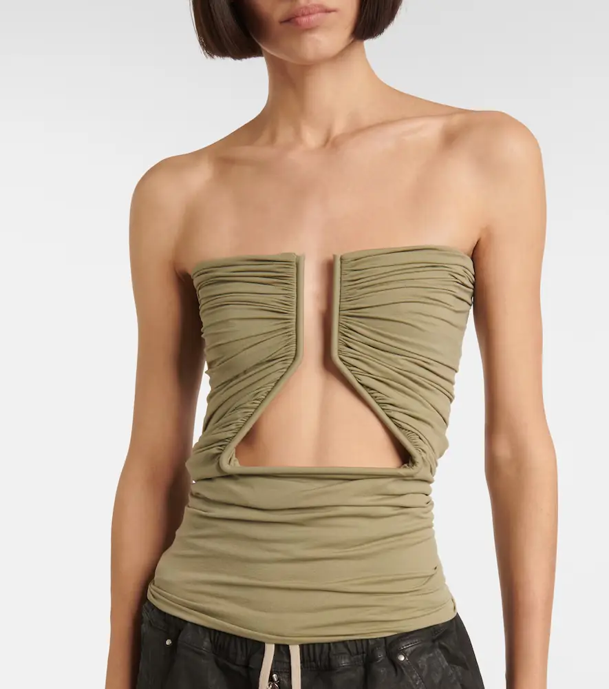Rick Owens Hollywood gathered jersey top | Thumbnail 4 Rick Owens Hollywood gathered jersey top | Thumbnail 4