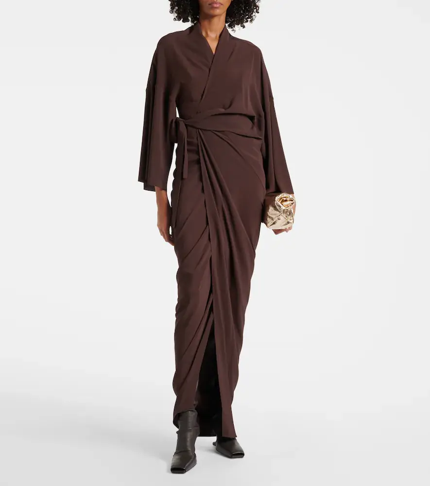 Rick Owens Satin wrap gown | Thumbnail 4