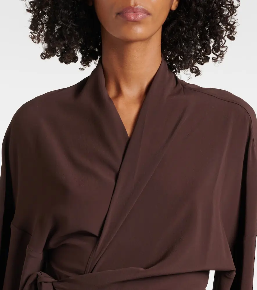 Rick Owens Satin wrap gown | Thumbnail 5