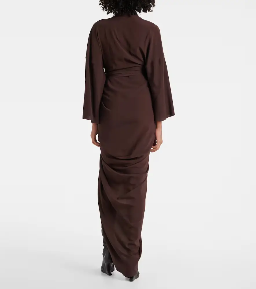 Rick Owens Satin wrap gown | Thumbnail 6