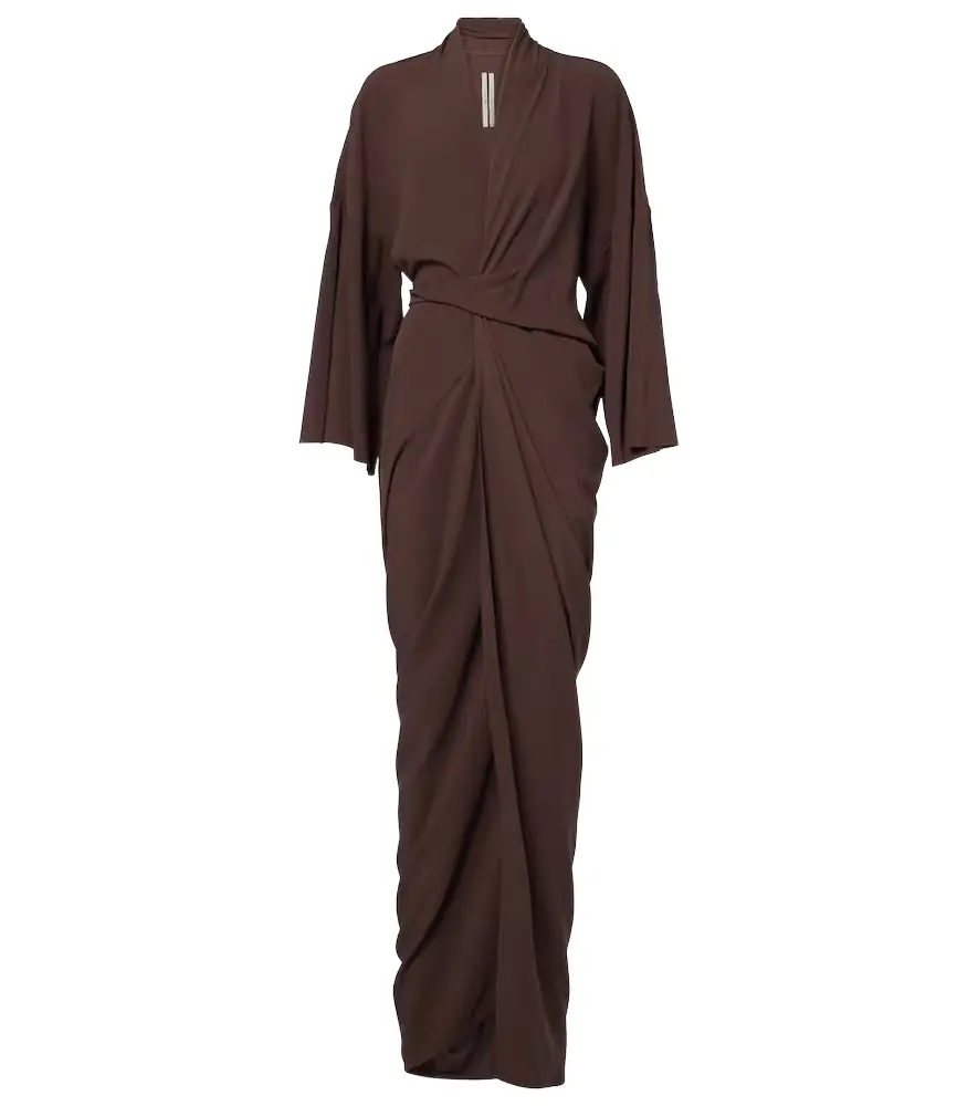 Rick Owens Satin wrap gown