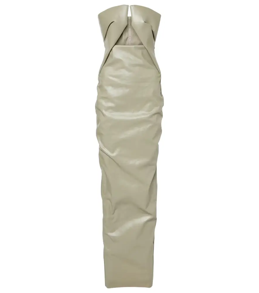 Rick Owens Prong cut-out coated denim gown | Image 1 Rick Owens Prong cut-out coated denim gown | Image 1