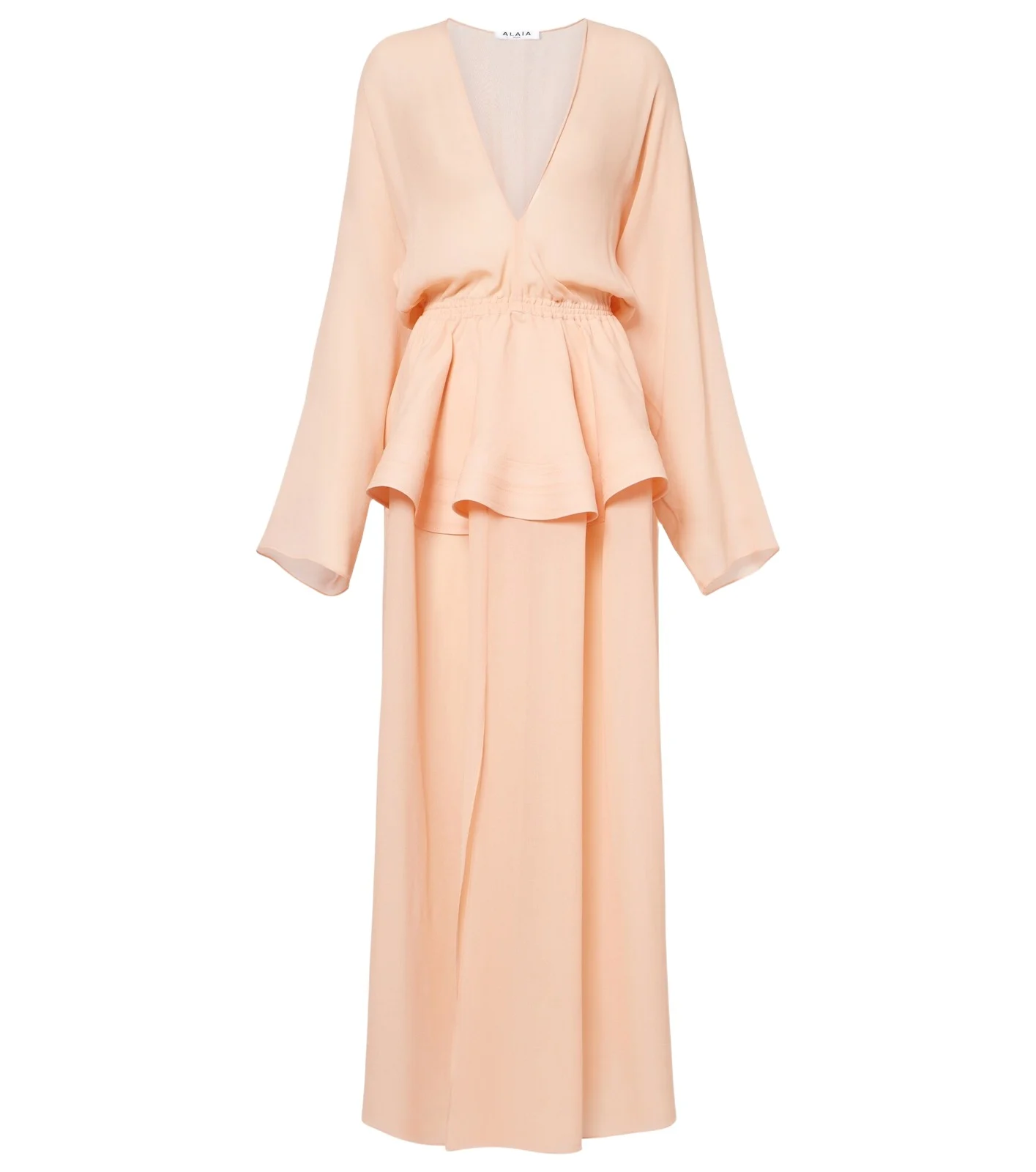 Alaïa Peplum georgette maxi dress Alaïa Peplum georgette maxi dress