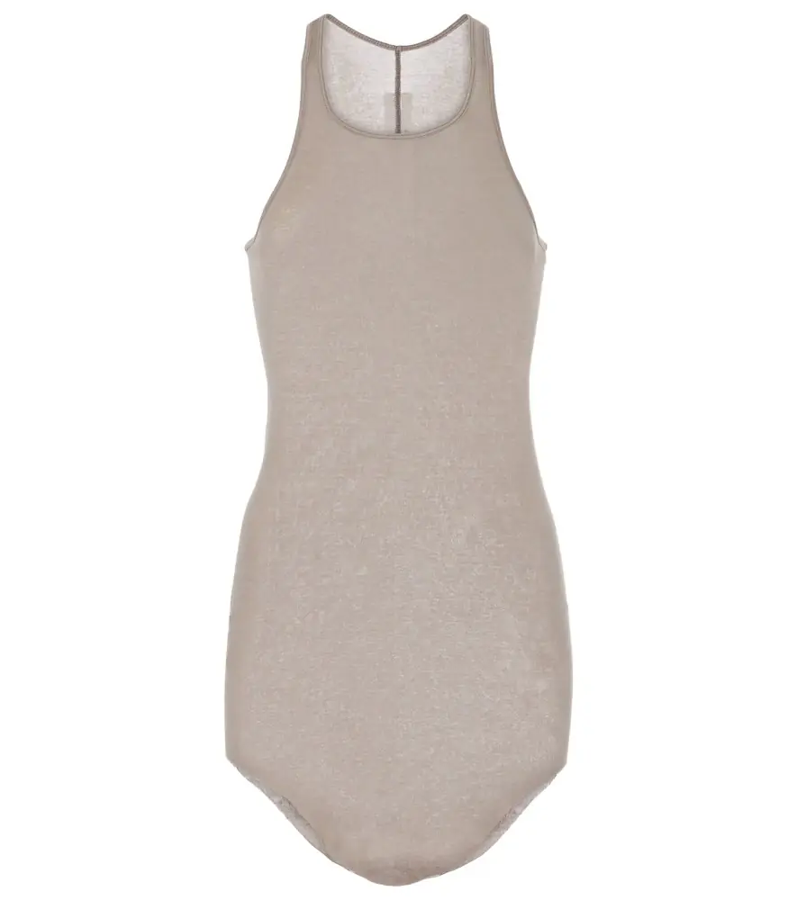 Rick Owens Ribbed-knit cotton tank top