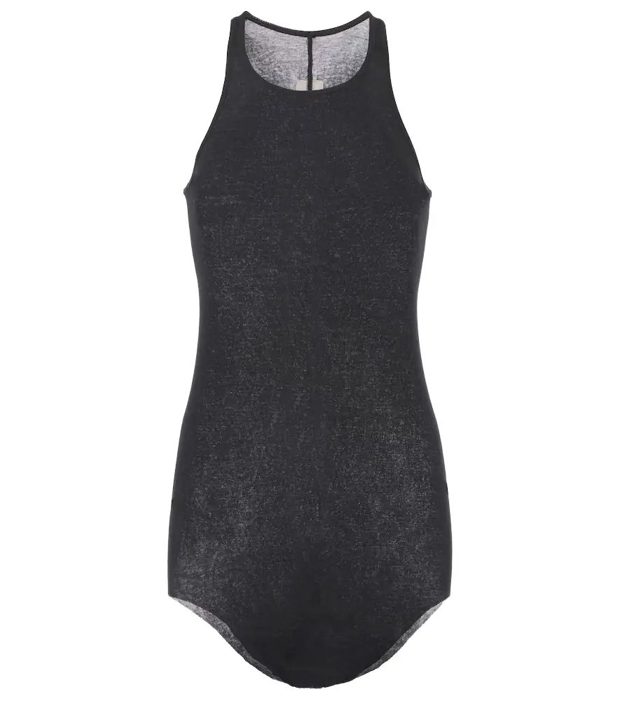Rick Owens Ribbed-knit cotton tank top