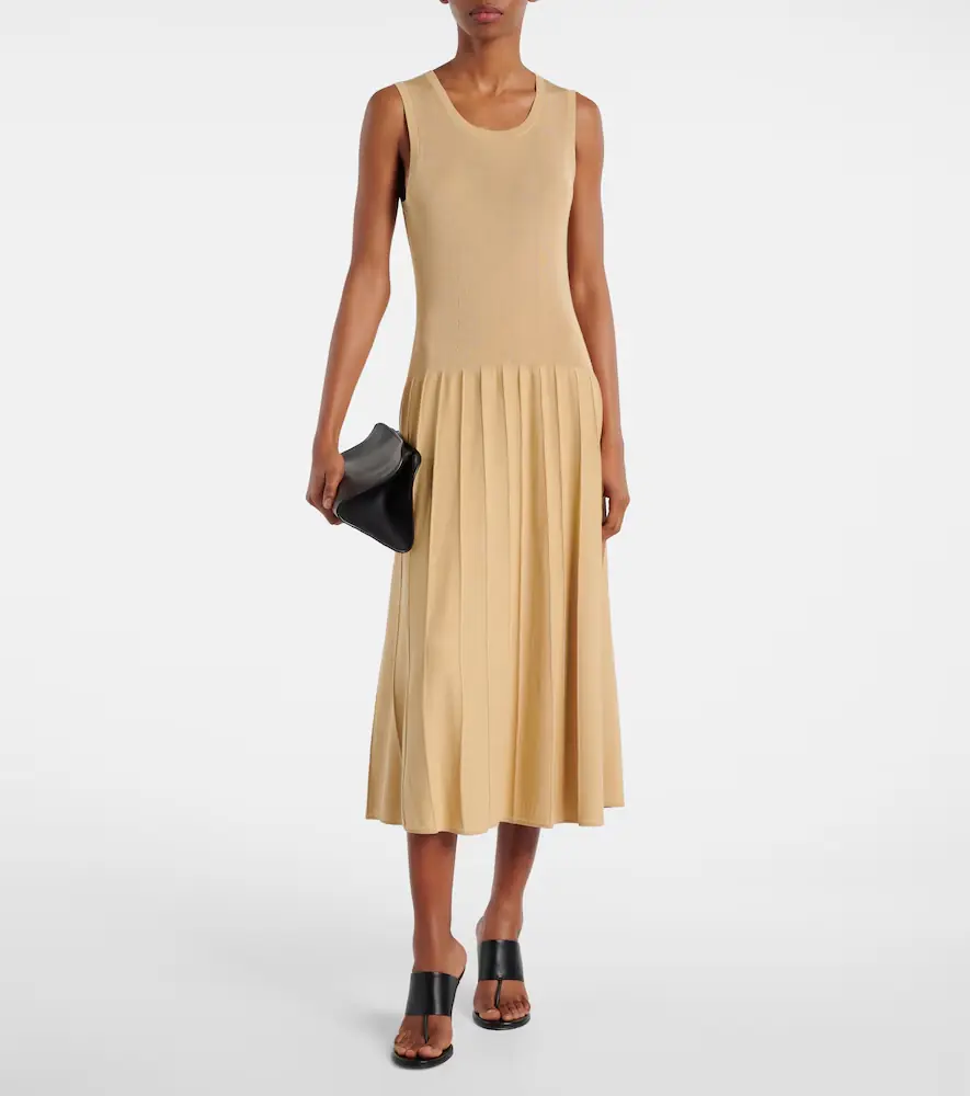 Joseph Pleated midi dress | Thumbnail 4