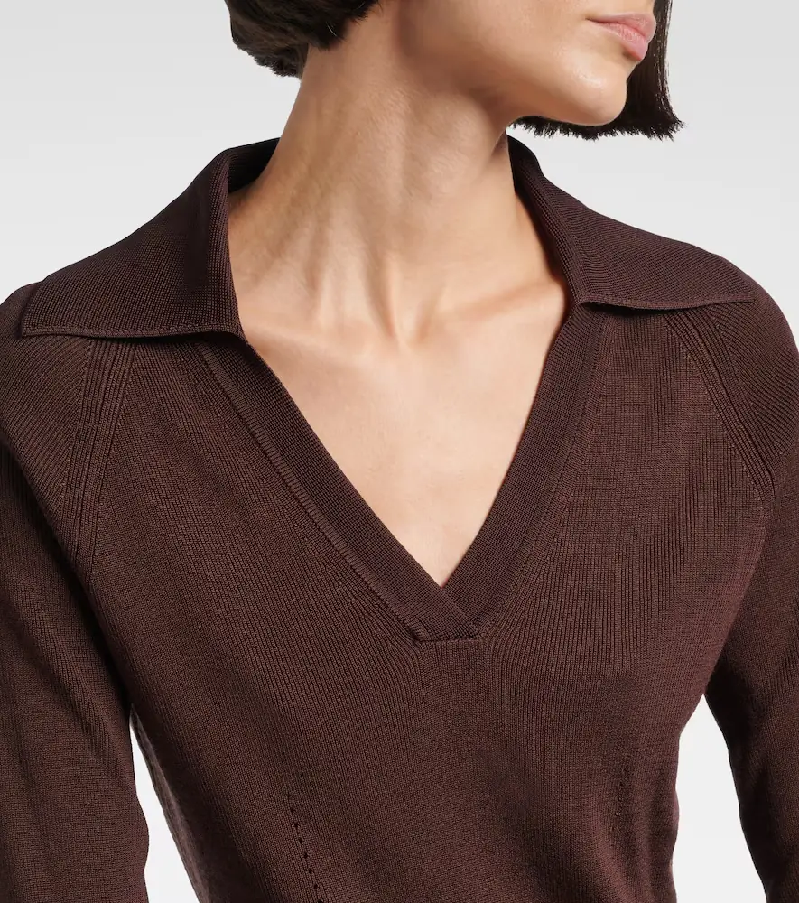 Joseph Ribbed-knit polo sweater | Thumbnail 3