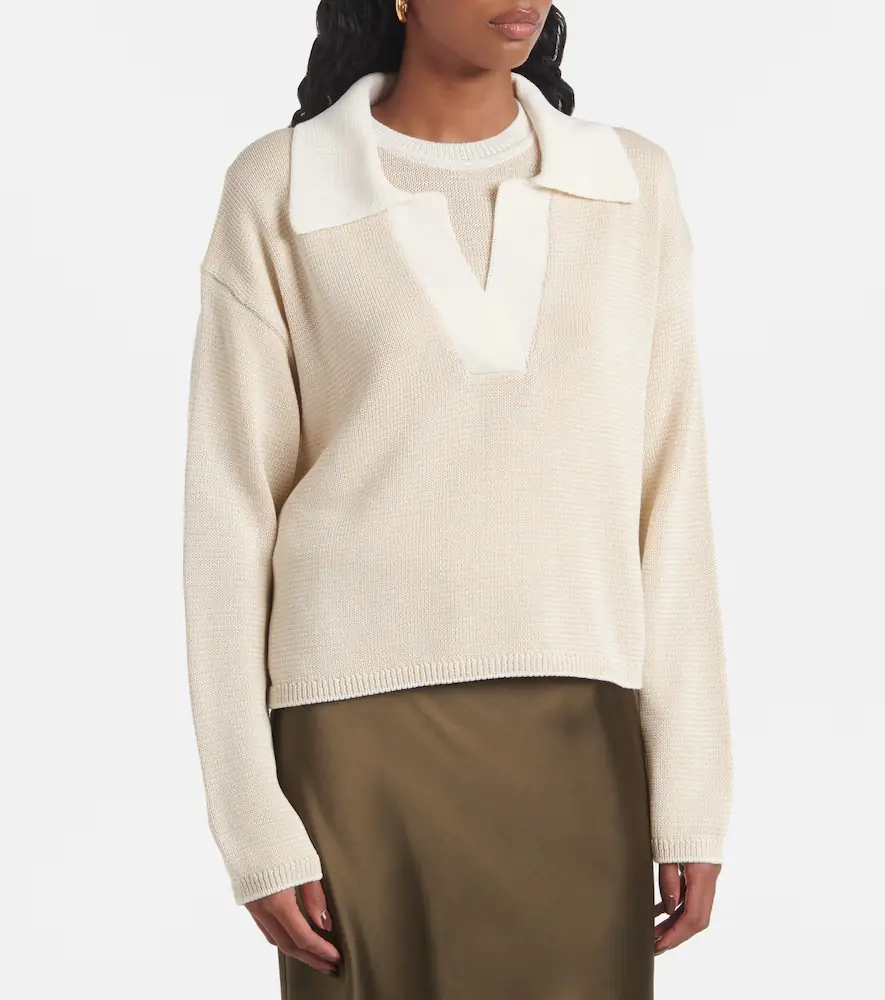 Joseph Striped cotton polo sweater | Thumbnail 4