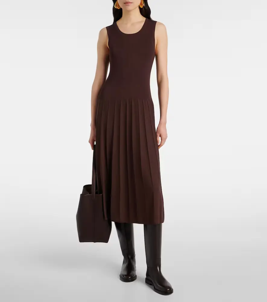 Joseph Pleated midi dress | Thumbnail 2