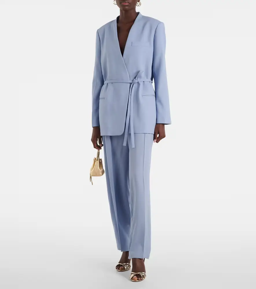 Joseph Bucklel wool crêpe wide-leg pants | Thumbnail 3 Joseph Bucklel wool crêpe wide-leg pants | Thumbnail 3
