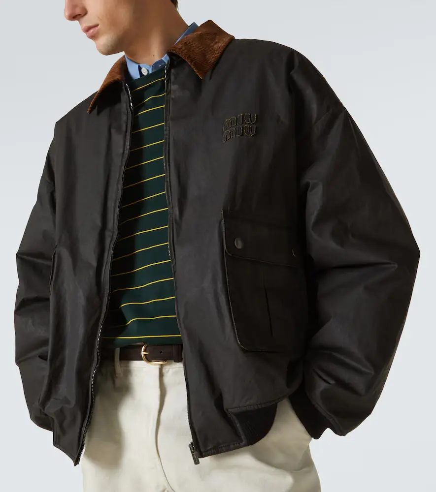 Miu Miu Coated cotton poplin bomber jacket | Thumbnail 2 Miu Miu Coated cotton poplin bomber jacket | Thumbnail 2