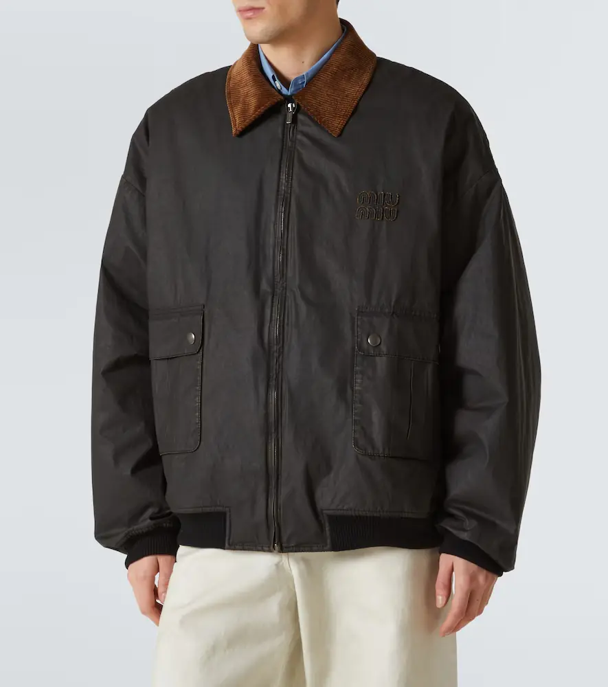 Miu Miu Coated cotton poplin bomber jacket | Thumbnail 5 Miu Miu Coated cotton poplin bomber jacket | Thumbnail 5