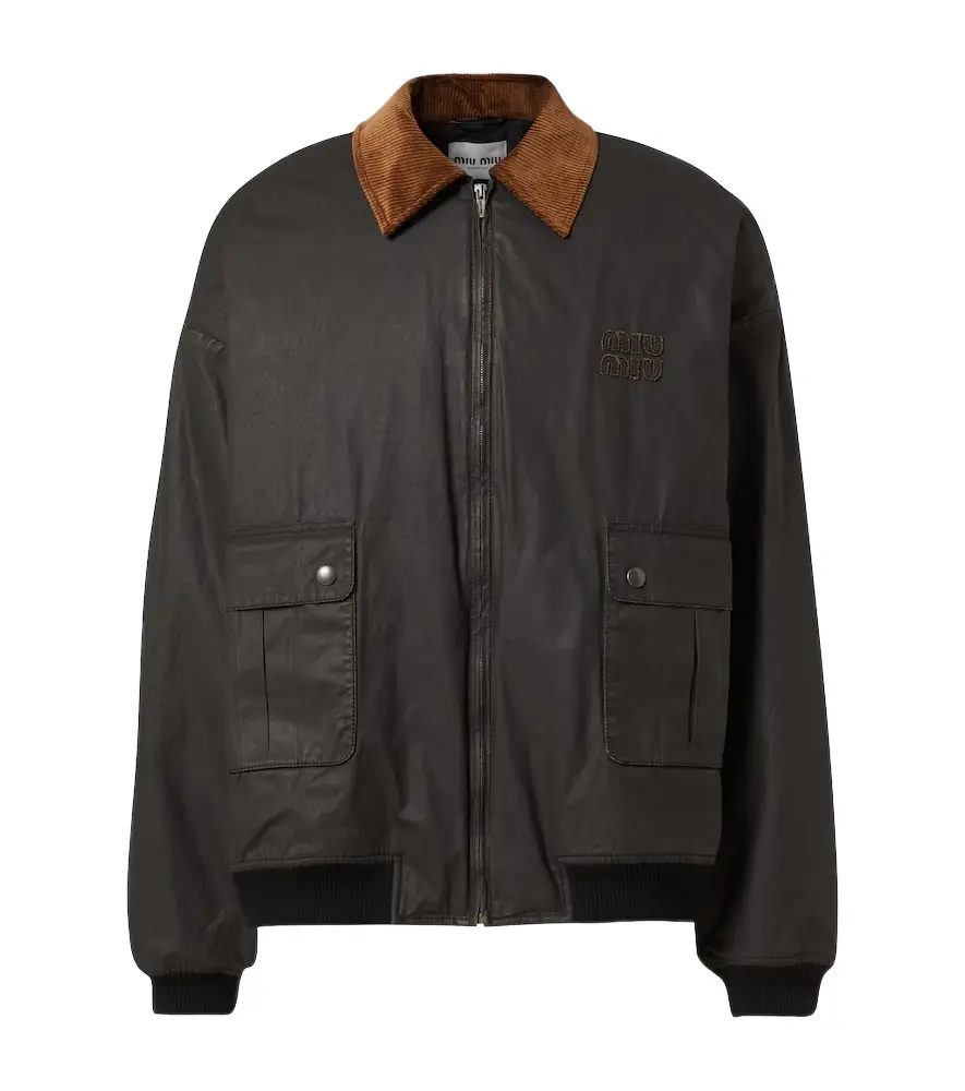 Miu Miu Coated cotton poplin bomber jacket | Image 1 Miu Miu Coated cotton poplin bomber jacket | Image 1