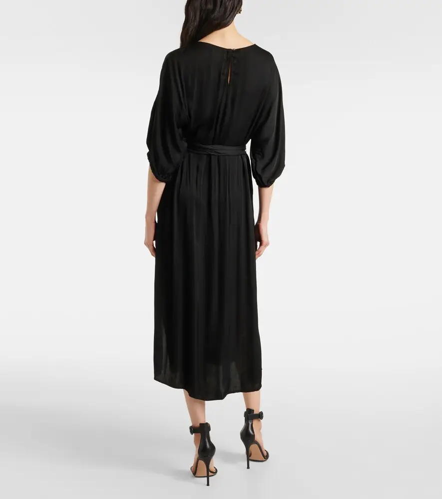 Velvet Laurel satin midi dress | Thumbnail 3
