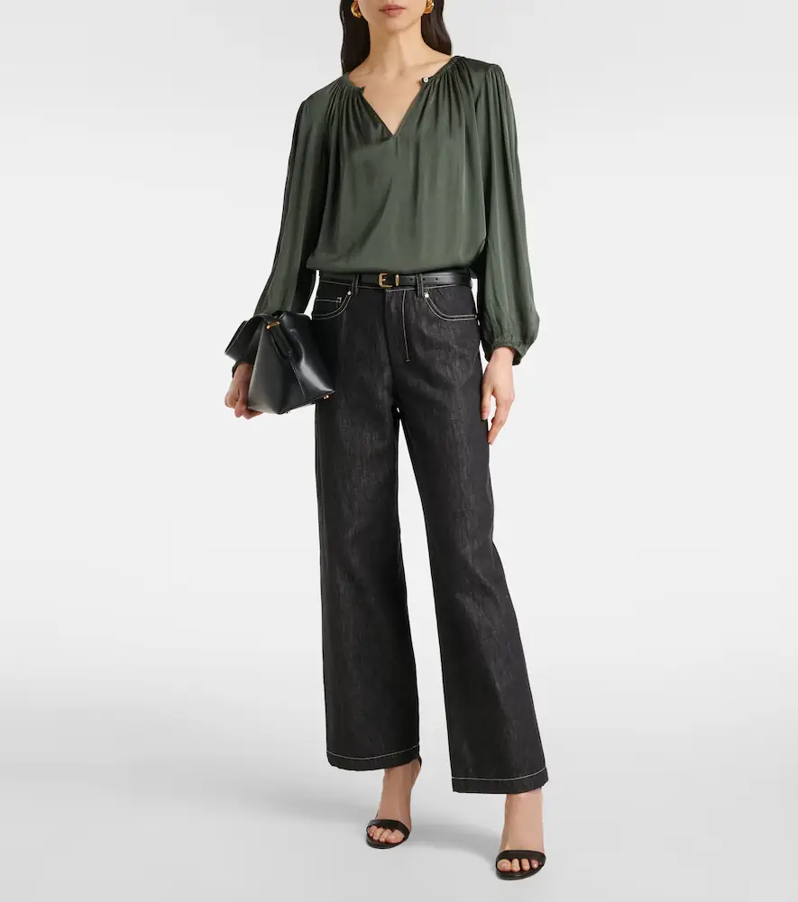 Velvet Riona satin blouse | Thumbnail 2