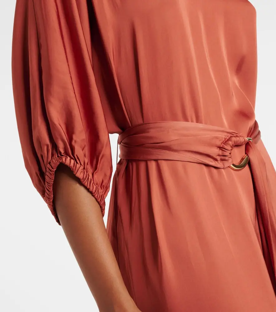 Velvet Laurel satin midi dress | Thumbnail 2