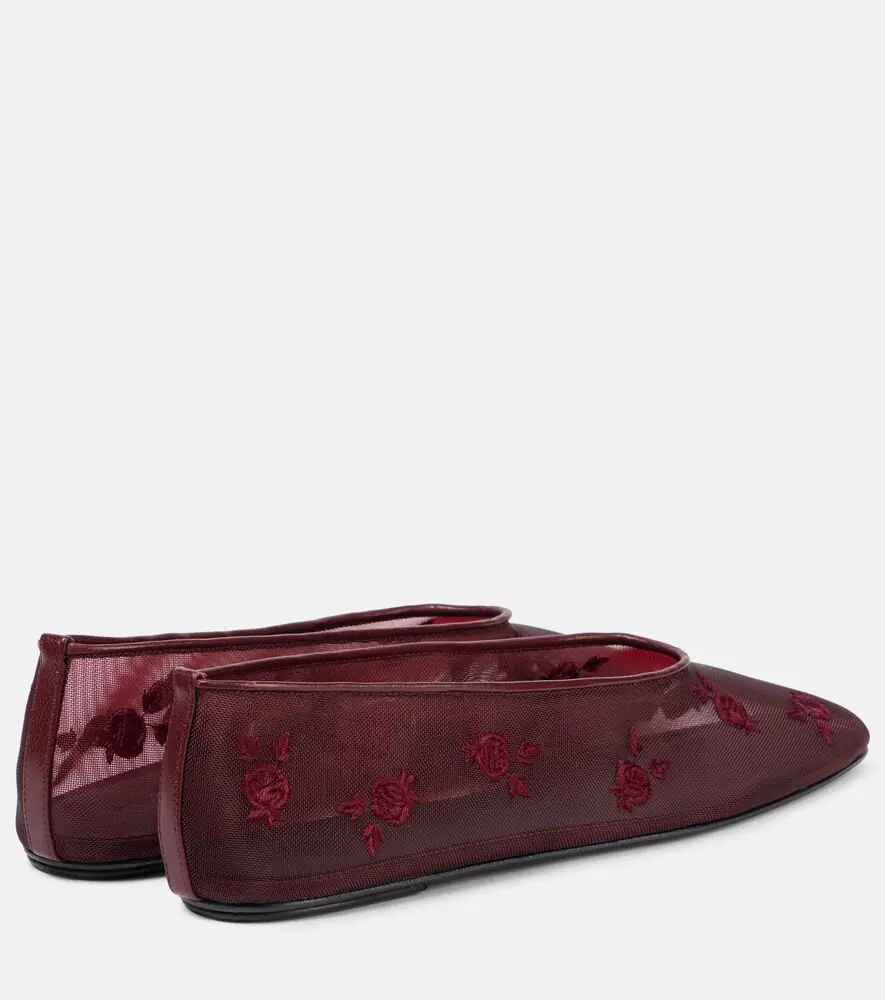 Magda Butrym Embroidered mesh ballet flats | Thumbnail 2 Magda Butrym Embroidered mesh ballet flats | Thumbnail 2