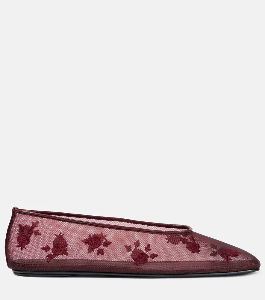 Magda Butrym Embroidered mesh ballet flats | Thumbnail 3 Magda Butrym Embroidered mesh ballet flats | Thumbnail 3