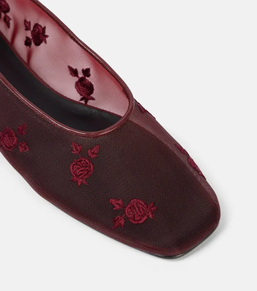 Magda Butrym Embroidered mesh ballet flats | Thumbnail 4 Magda Butrym Embroidered mesh ballet flats | Thumbnail 4