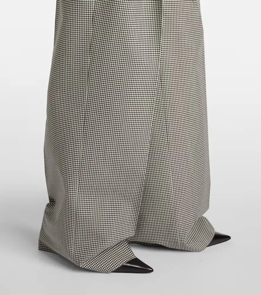 RÓHE Róhe Gingham wool-blend wide-leg pants | Thumbnail 4
