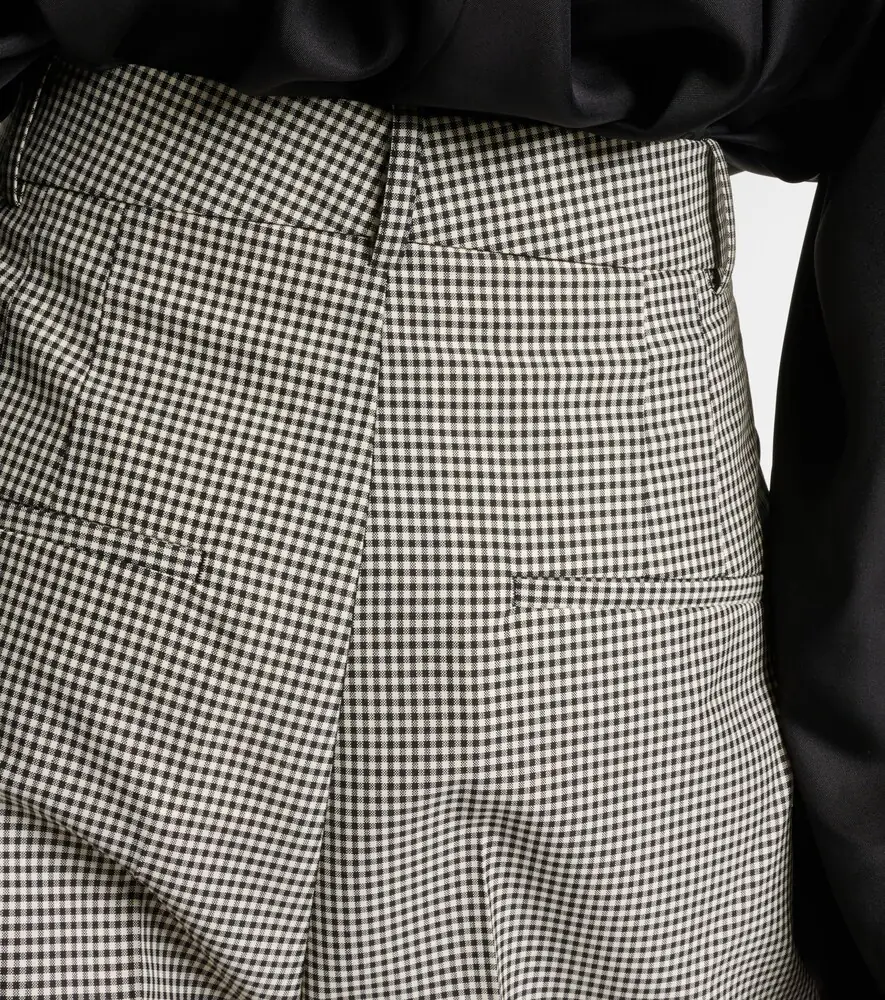 RÓHE Róhe Gingham wool-blend wide-leg pants | Thumbnail 5