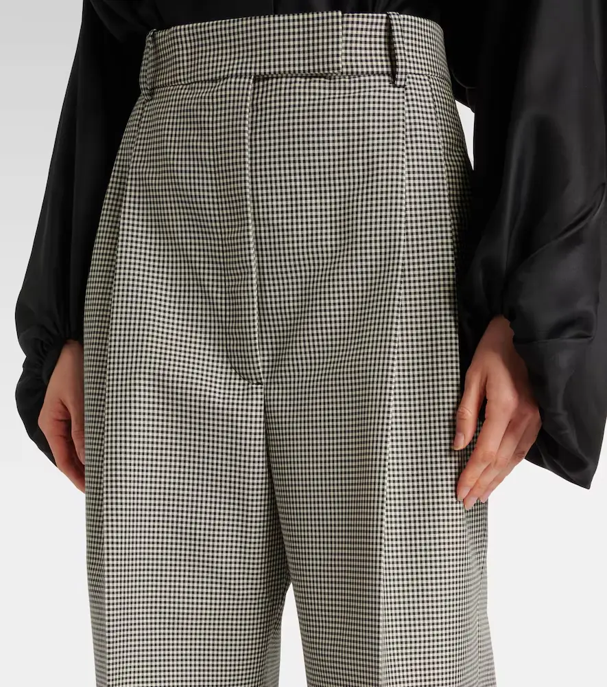 RÓHE Róhe Gingham wool-blend wide-leg pants | Thumbnail 6