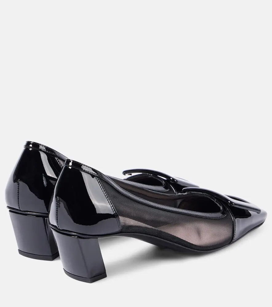 Roger Vivier Belle Vivier 45 leather-trimmed mesh pumps | Thumbnail 3