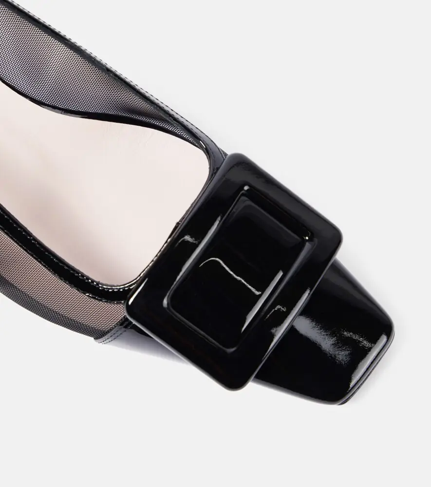 Roger Vivier Belle Vivier 45 leather-trimmed mesh pumps | Thumbnail 4