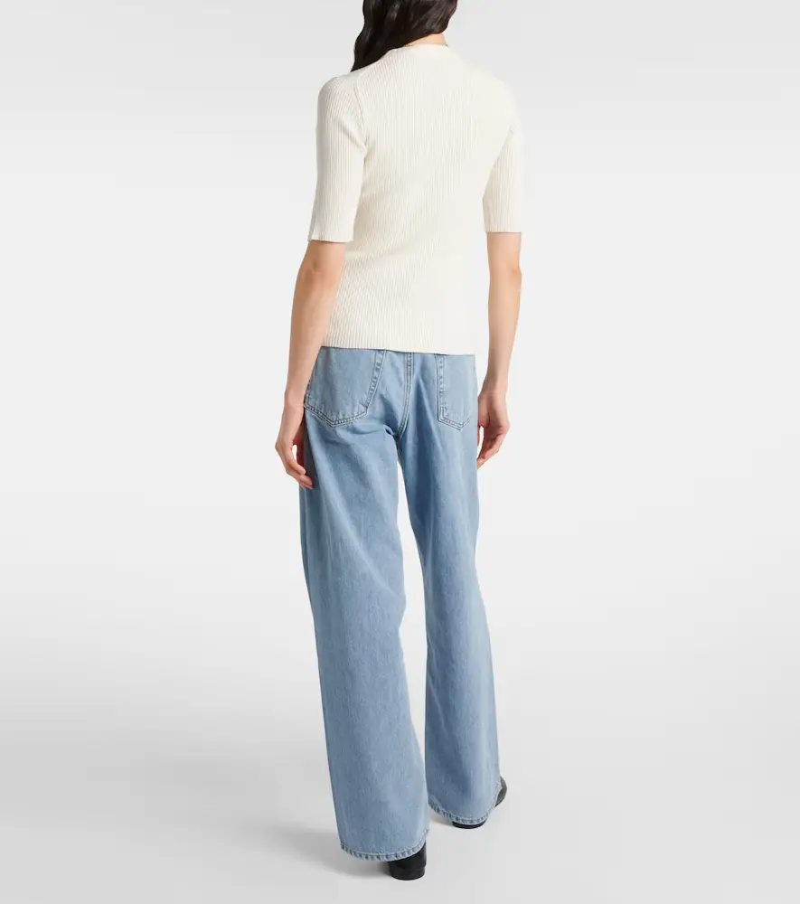 RÓHE Róhe Ribbed-knit cotton-blend top | Thumbnail 5