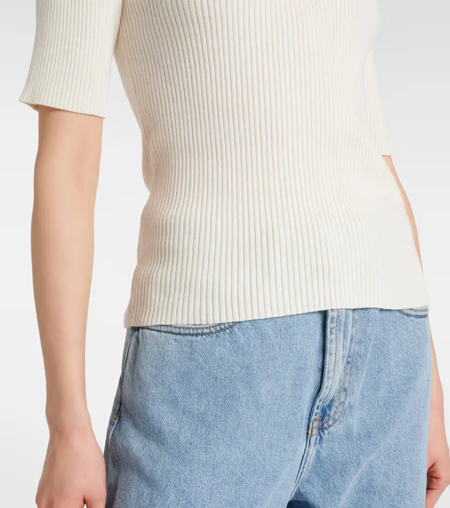 RÓHE Róhe Ribbed-knit cotton-blend top | Thumbnail 6