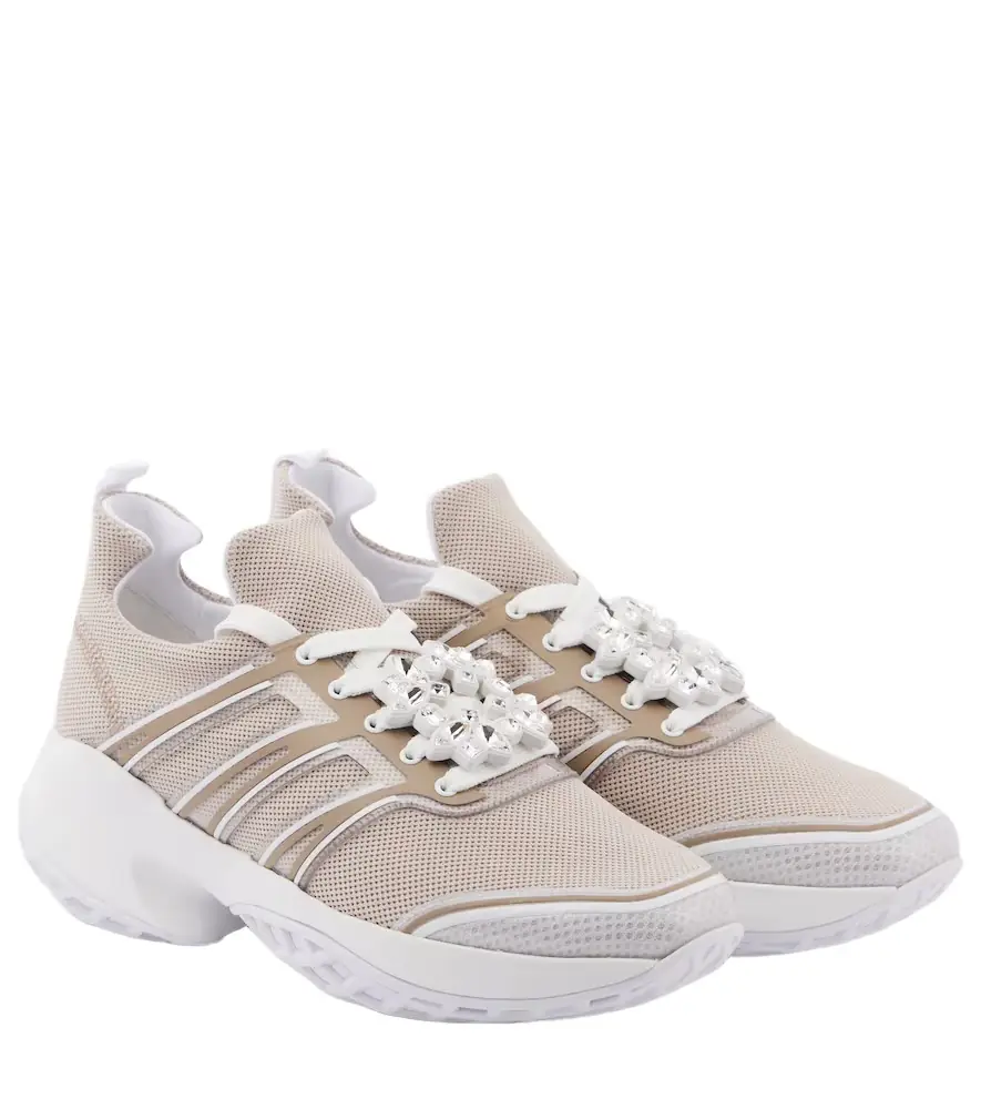 Roger Vivier Viv' Run embellished platform sneakers
