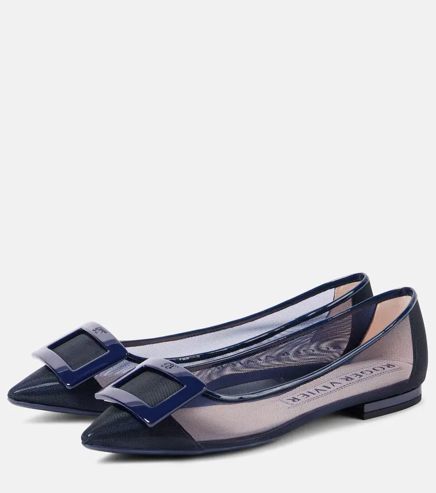 Roger Vivier Gommettine mesh ballet flats | Thumbnail 3