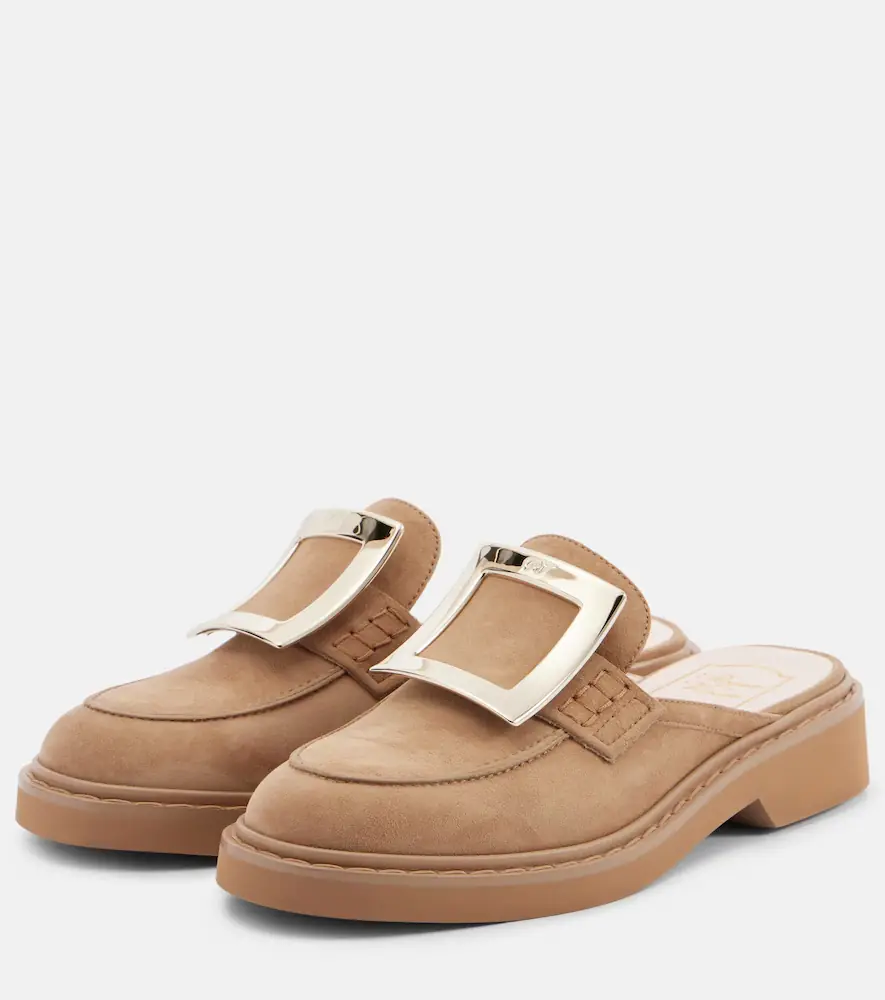 Roger Vivier Viv' Rangers suede mules | Thumbnail 3