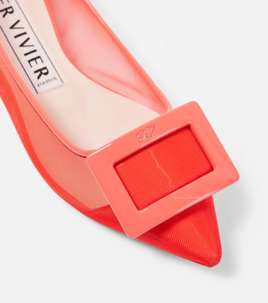 Roger Vivier Gommettine leather-trimmed ballet flats | Thumbnail 4