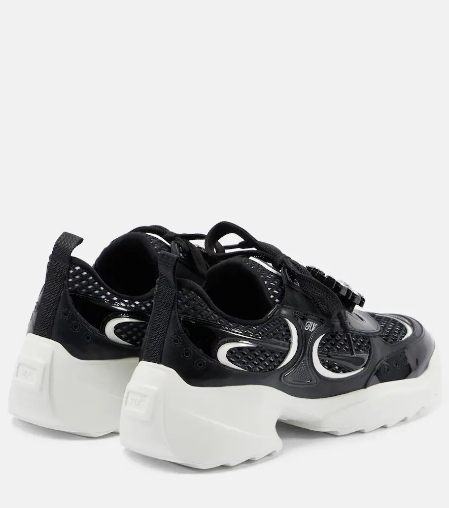 Roger Vivier Embellished leather-trimmed sneakers | Thumbnail 4 Roger Vivier Embellished leather-trimmed sneakers | Thumbnail 4