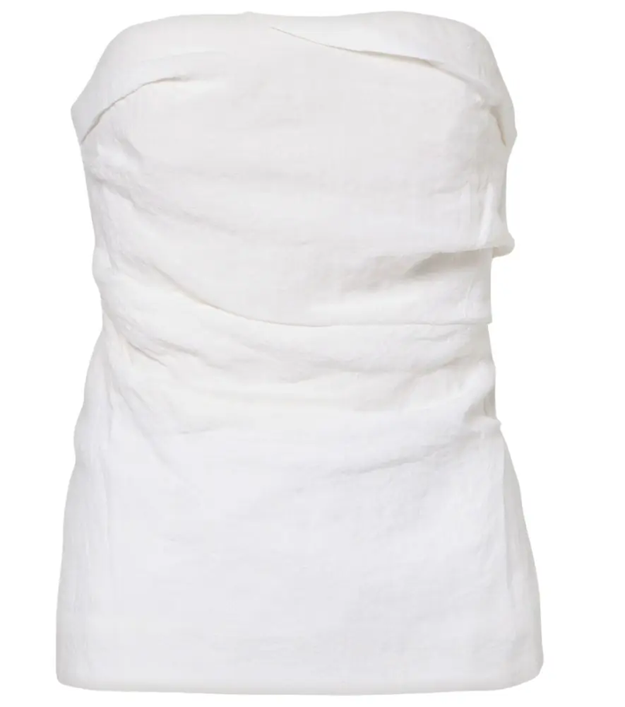 Tove Izel draped linen top