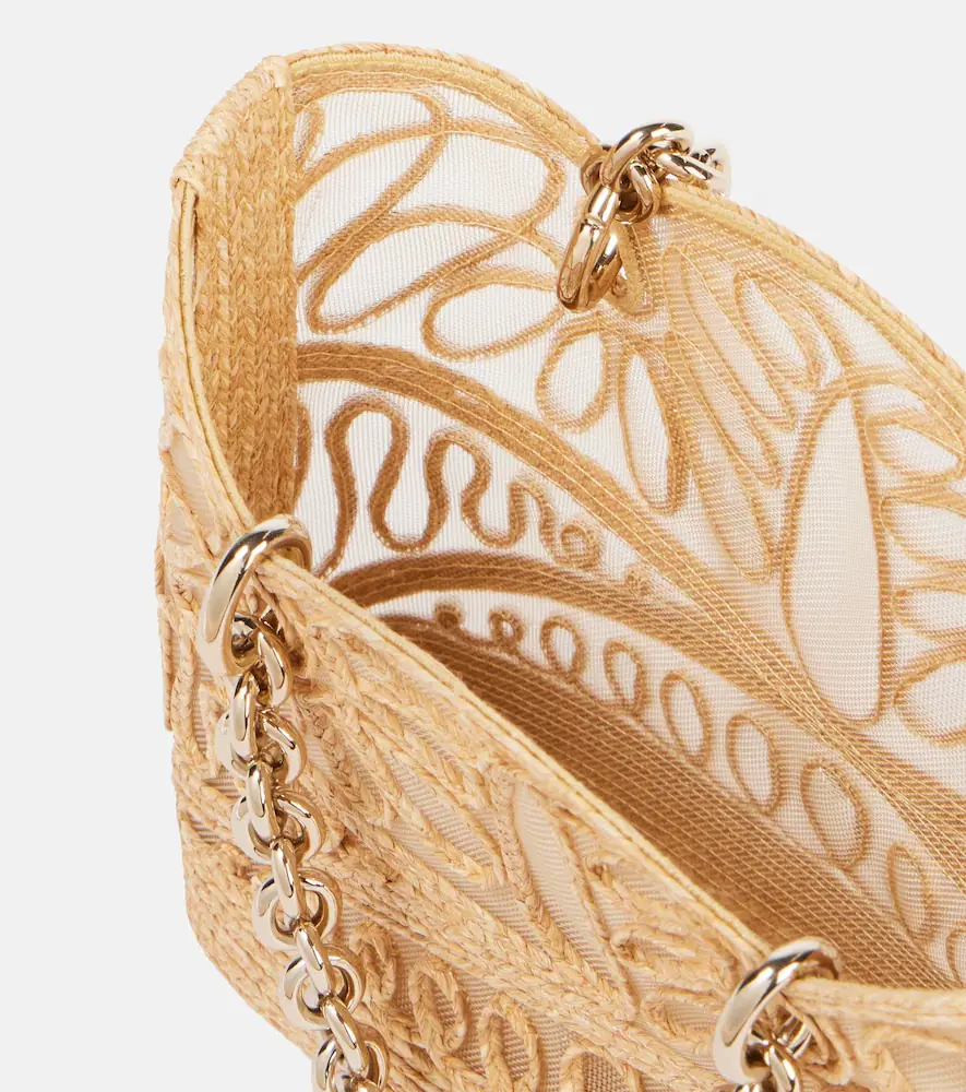 Aquazzura Kahlo Mini logo raffia tote bag | Thumbnail 2