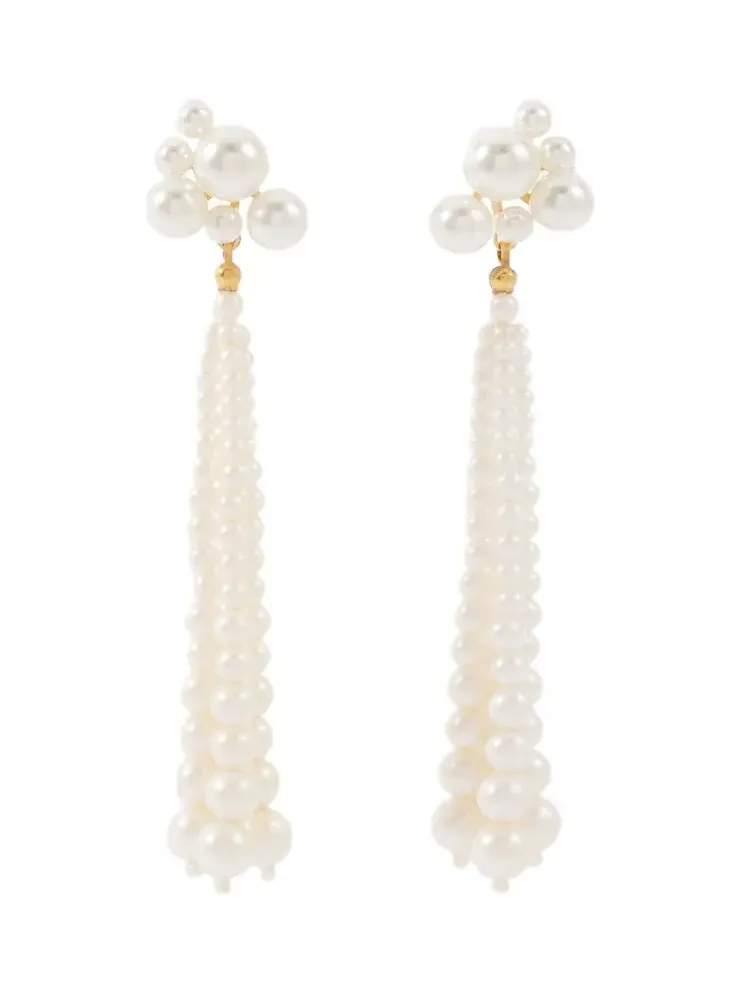 Charlena drop earrings with pearls