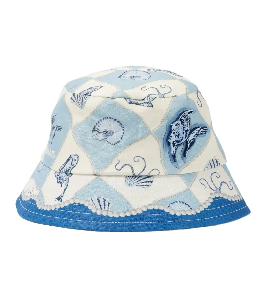 ALÉMAIS Alémais Pia linen bucket hat