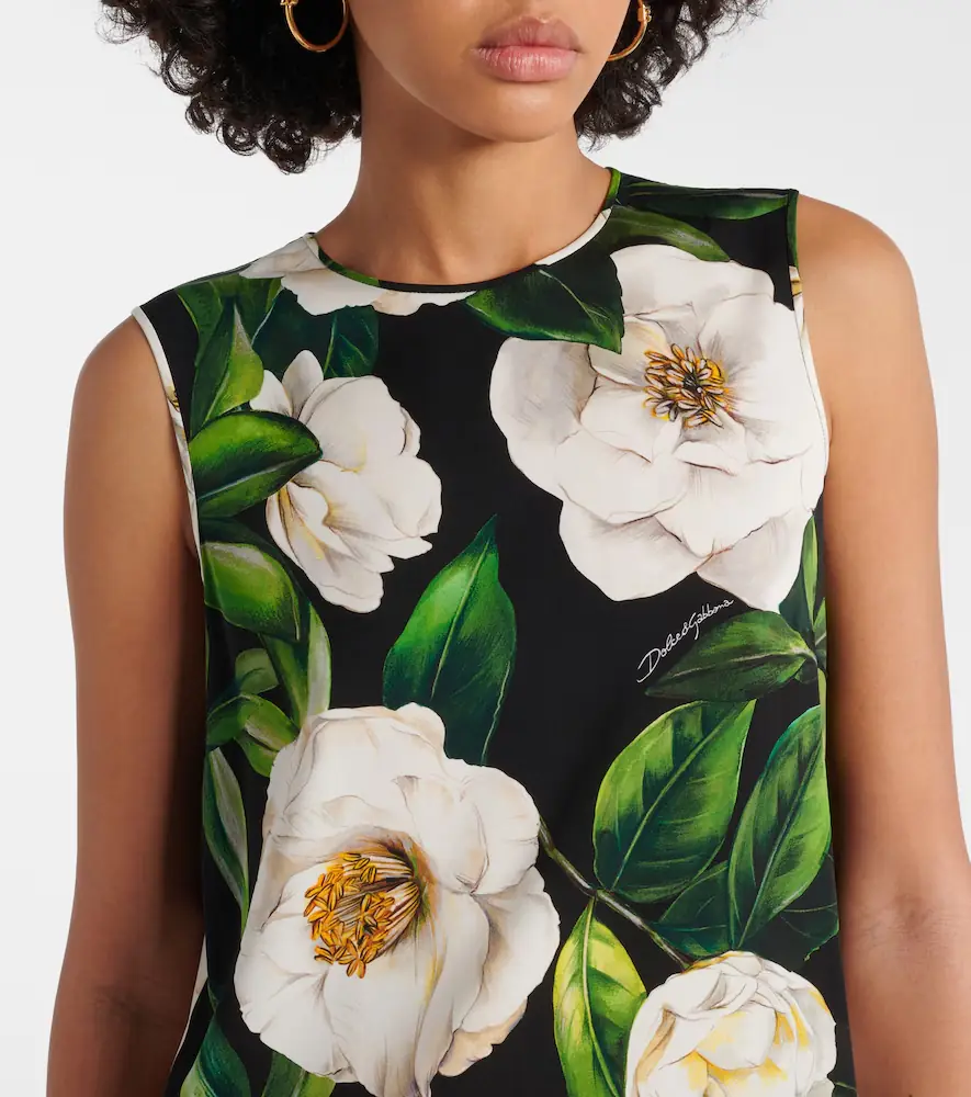 Dolce & Gabbana Floral silk-blend charmeuse top | Thumbnail 2 Dolce & Gabbana Floral silk-blend charmeuse top | Thumbnail 2