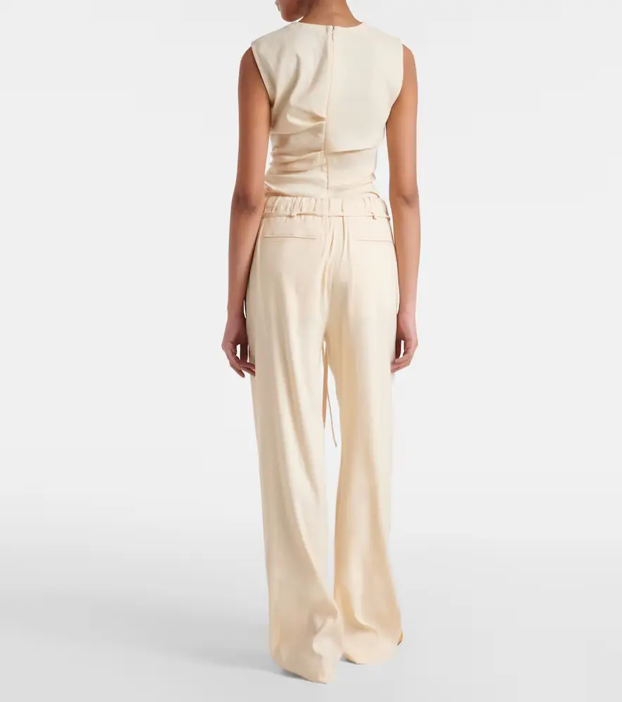 Proenza Schouler White Label Magnus linen-blend straight pants | Thumbnail 2 Proenza Schouler White Label Magnus linen-blend straight pants | Thumbnail 2