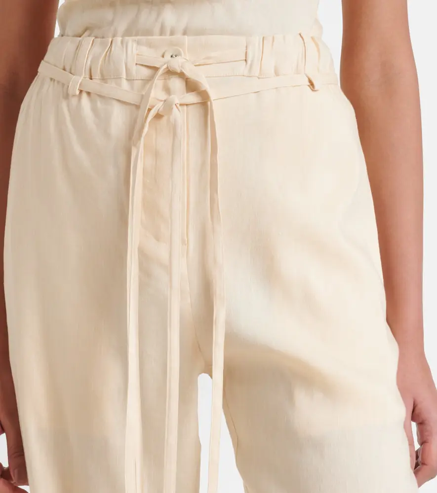 Proenza Schouler White Label Magnus linen-blend straight pants | Thumbnail 4 Proenza Schouler White Label Magnus linen-blend straight pants | Thumbnail 4
