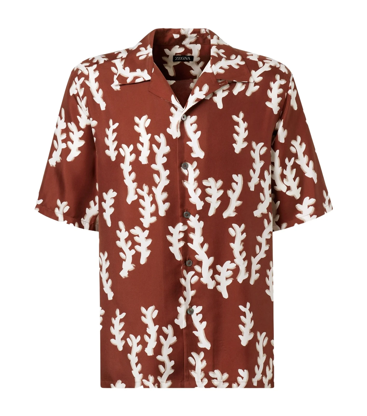 Printed silk bowling shirt Printed silk bowling shirt