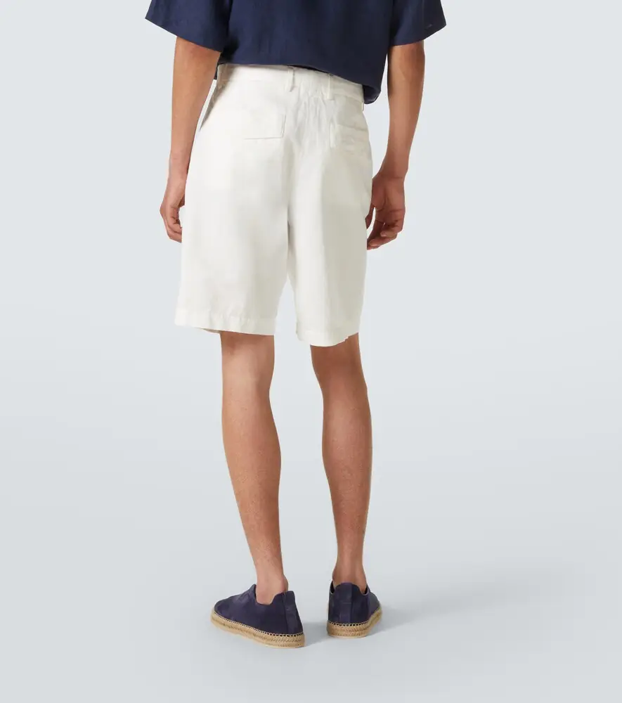 Zegna Cotton and linen Bermuda shorts | Thumbnail 4