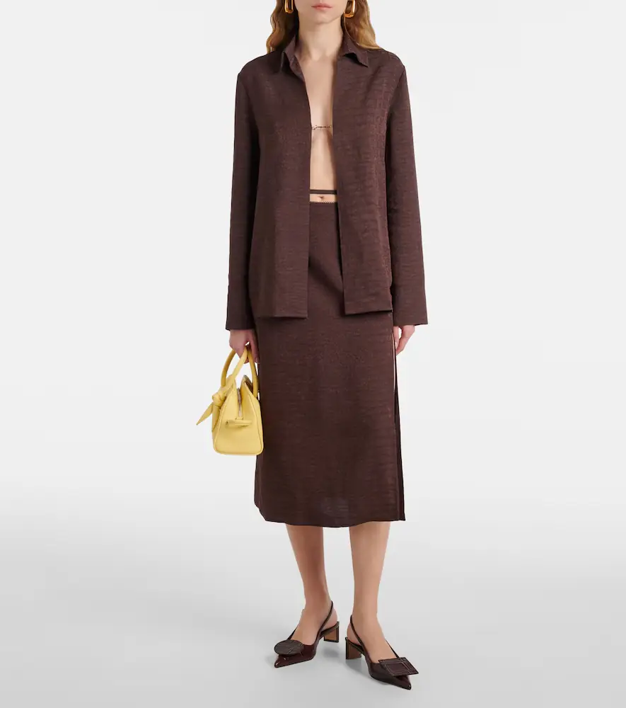 Jacquemus Notte satin midi skirt | Thumbnail 2 Jacquemus Notte satin midi skirt | Thumbnail 2