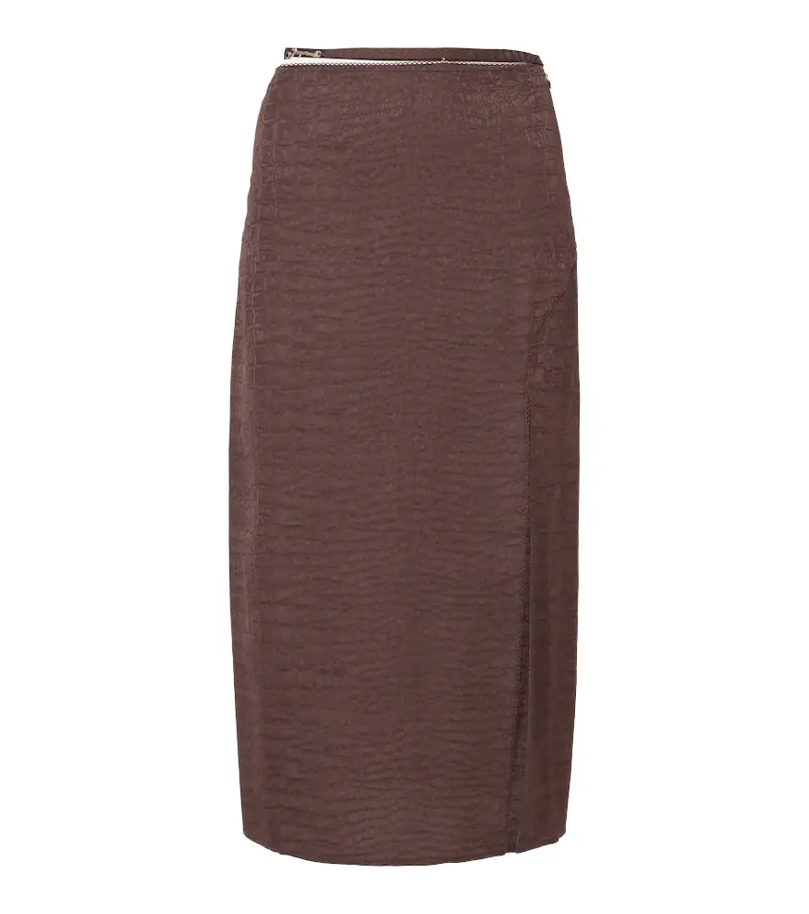 Jacquemus Notte satin midi skirt