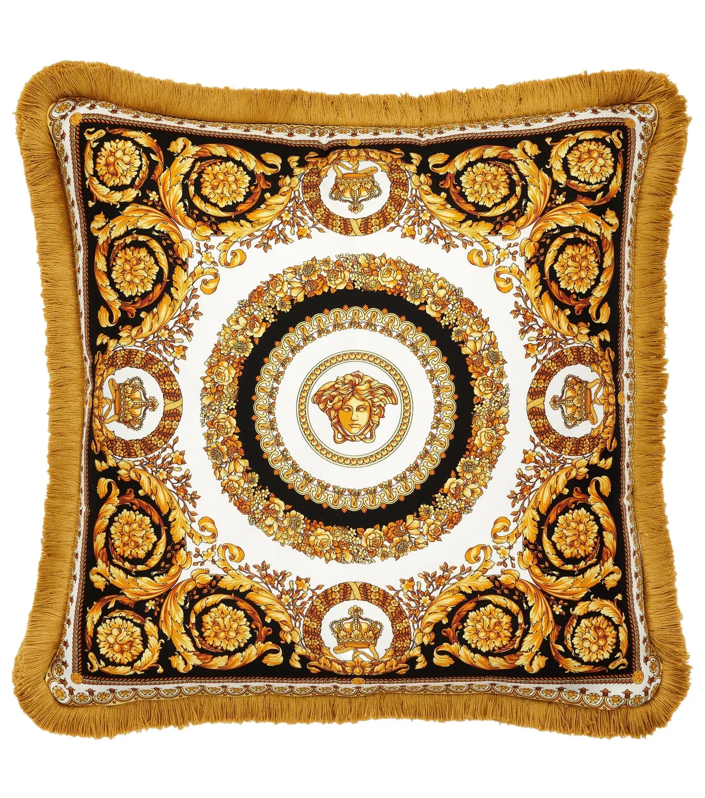 Versace Home Crete De Fleur silk cushion